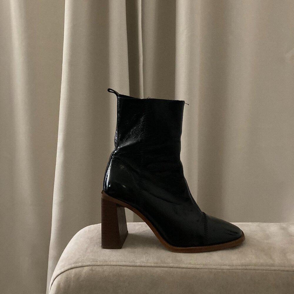 TOPSHOP | Homerun Black Leather Boots | US6.5
